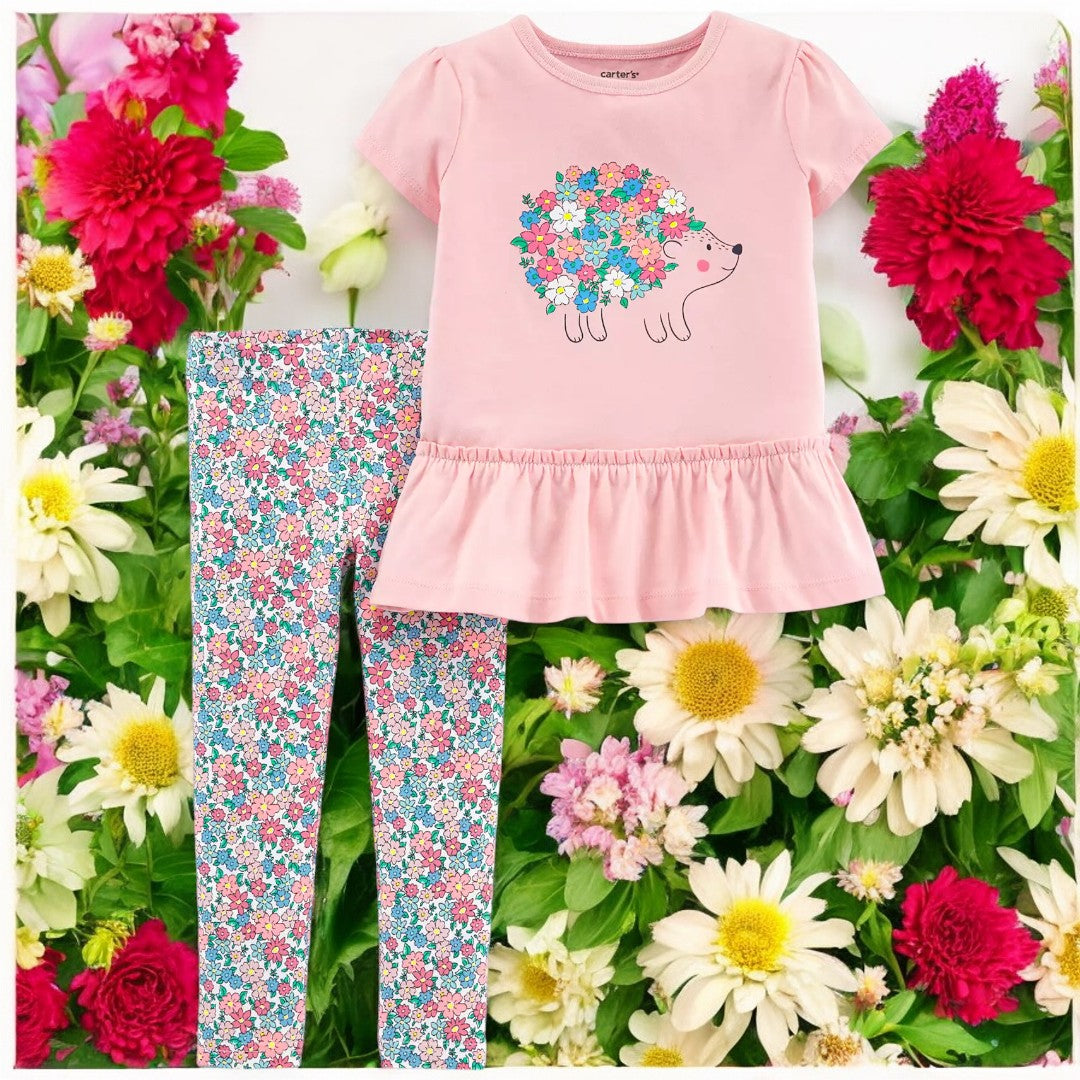 Carter's Girls Flower Animal Two Piece Set