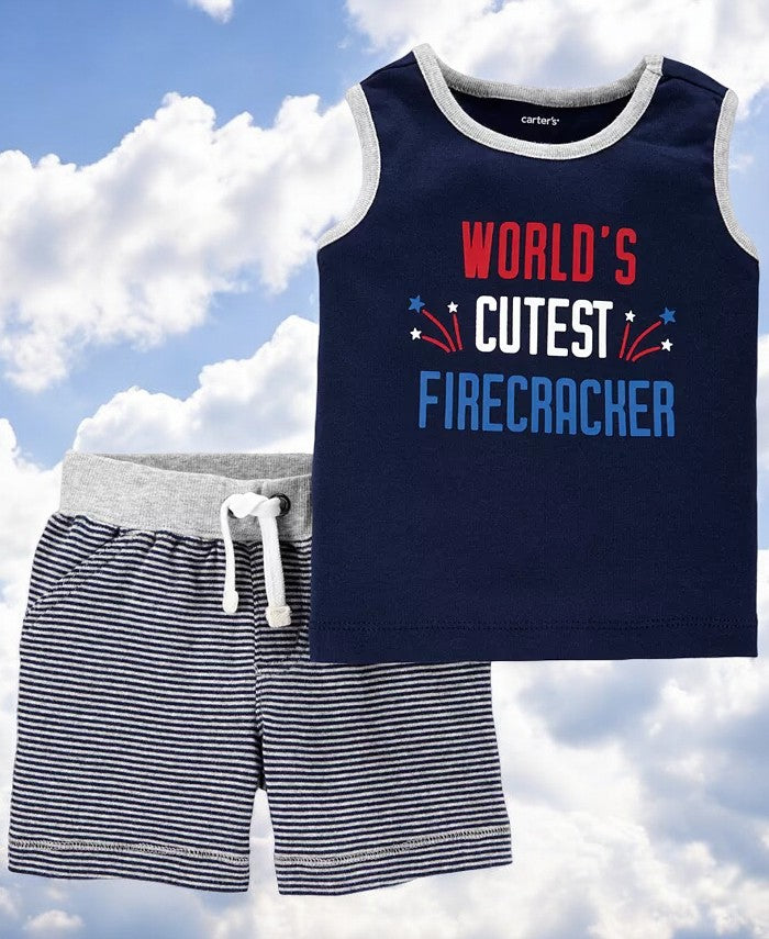 Carter's "Worlds Cutest Firecracker" Two Piece Set