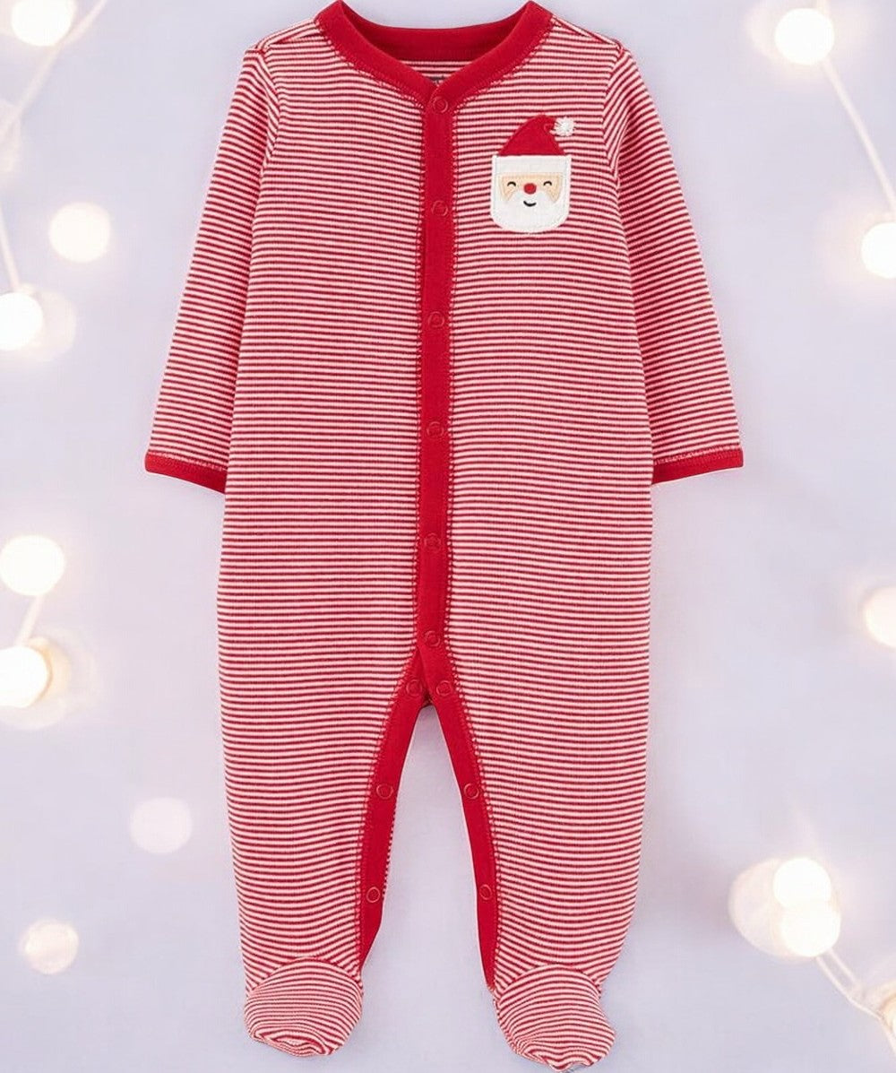 Carter's Santa Stripped Footed Pajama