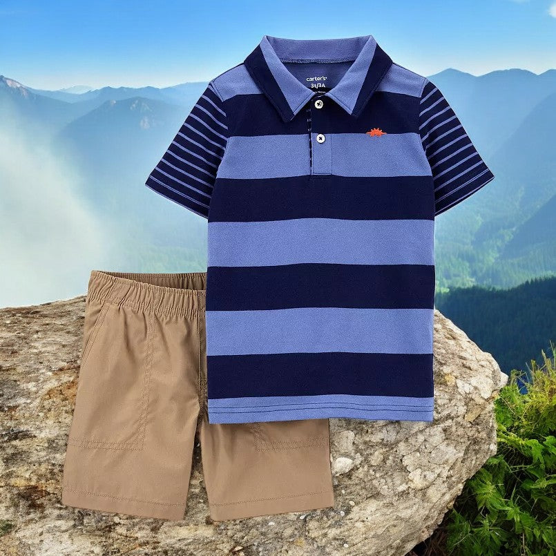 Carter's Stripped Dino Two Piece Set