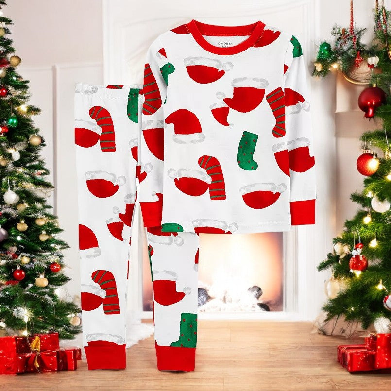 Carter's 2-Piece Santa Hats & Stocking Pajama Set
