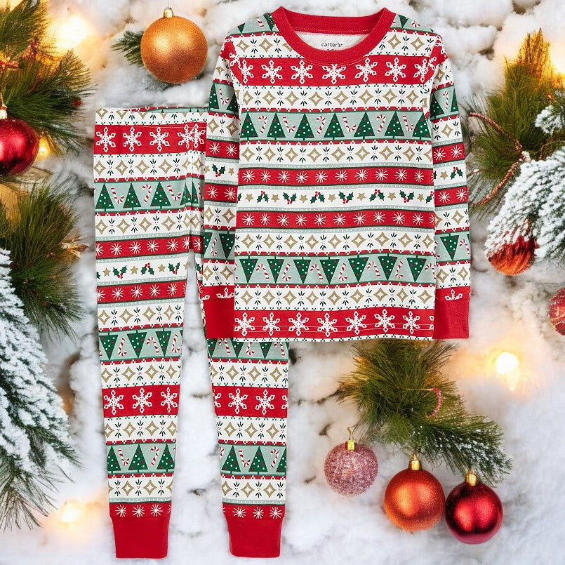 Carter's Boys "Fairisle" Christmas Two Piece Pajama Set