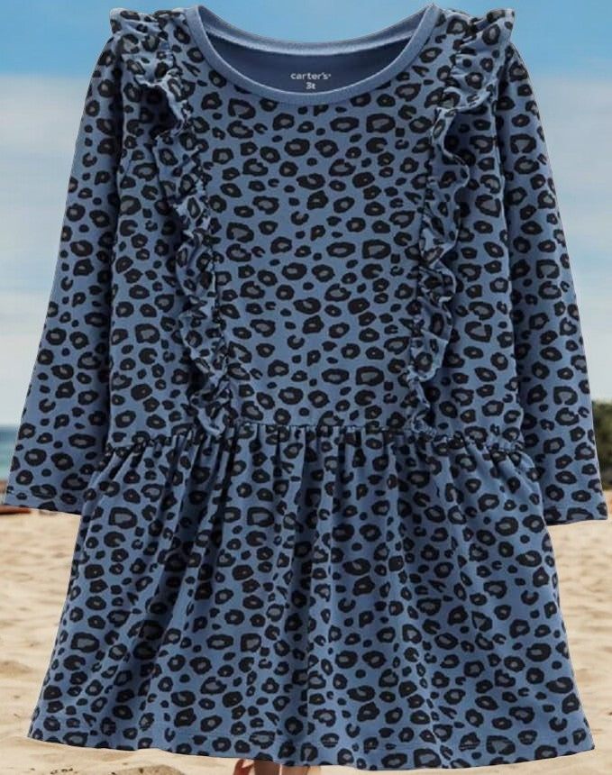 Carter's Blue Leopard Two Piece Dress