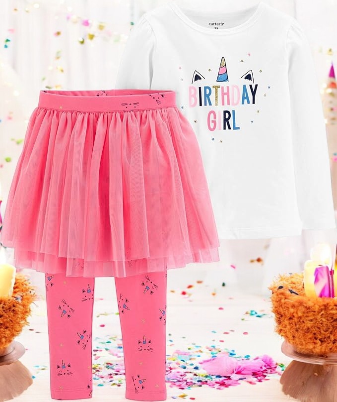 Carter's Unicorn Kitty Birthday Girl