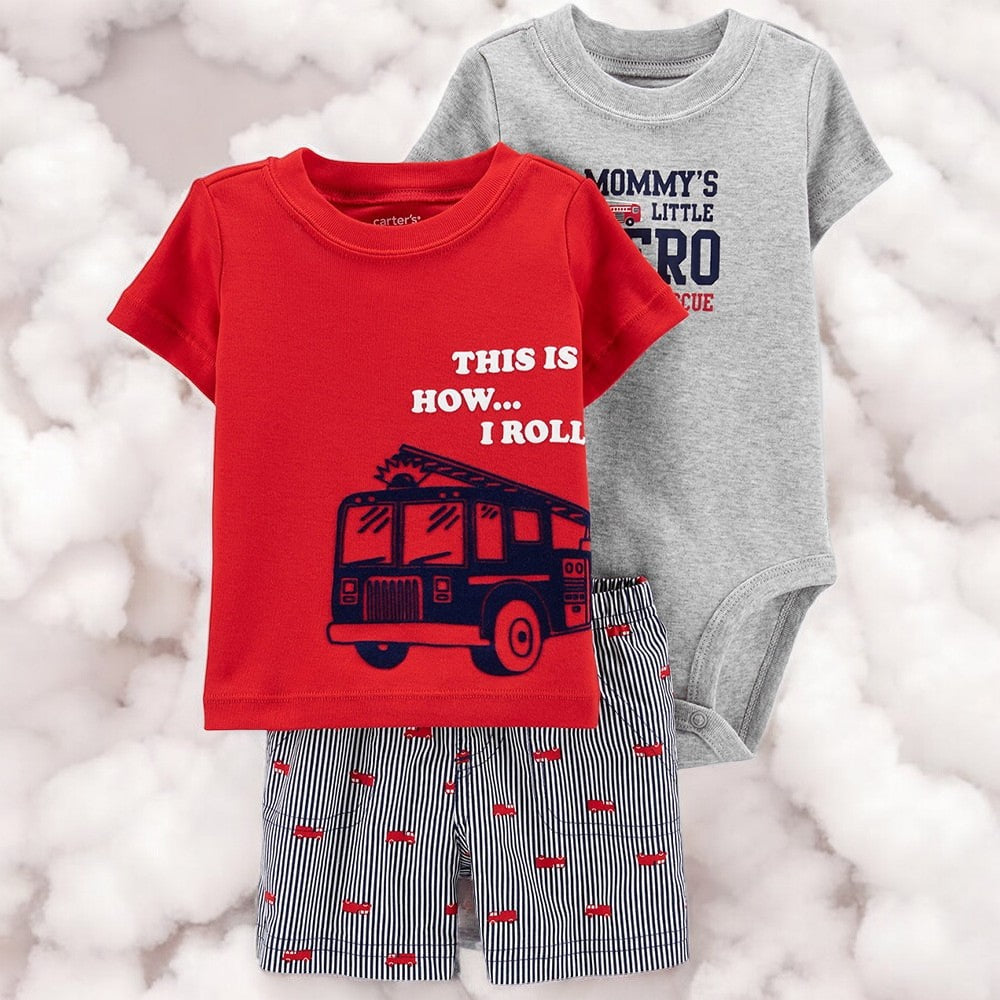 Carter's "This Is How I Roll" Three Piece Short Set