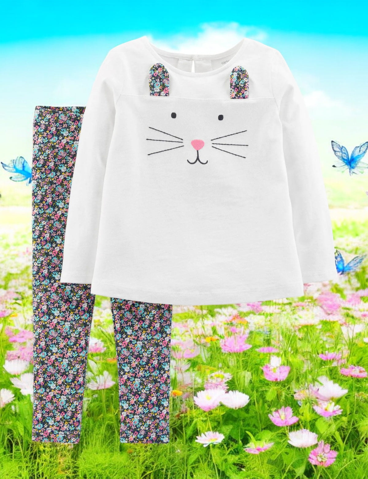 Carter's Girls Spring Rabbit Two Piece Set