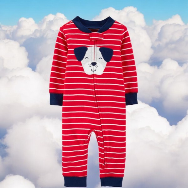 Carter's Puppy Stripped One Piece Outfit