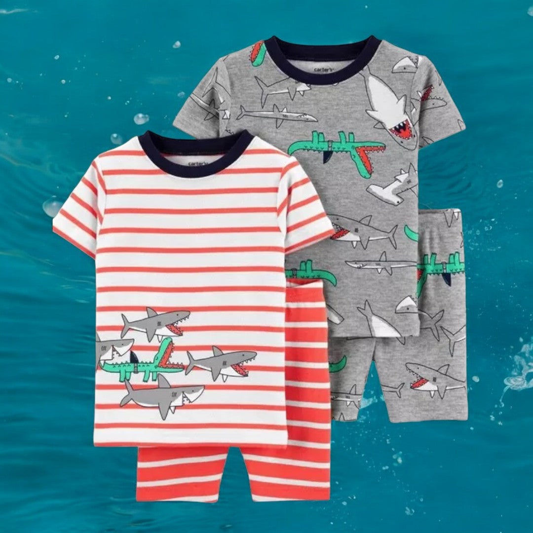 Carter's Boys Shark and Alligator Two Piece Pajama Set