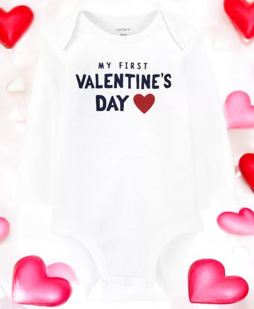 Carter's My First Valentine Long Sleeve Bodysuit