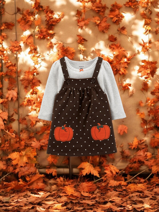 Carter's Fall Pumpkin Two Piece Dress Set