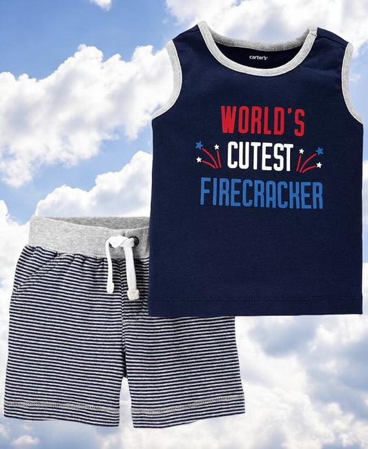 Carter's "Worlds Cutest Firecracker" Two Piece Set