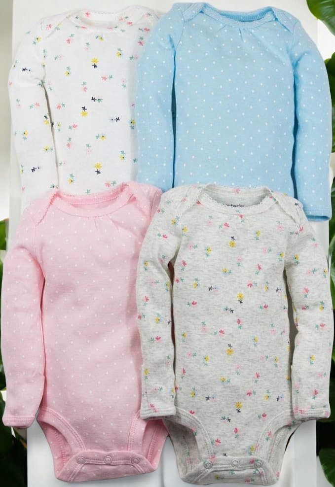 Carter's Four Piece Long Sleeve Onesie Set