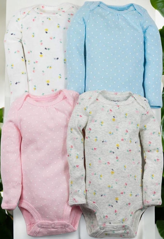 Carter's Four Piece Long Sleeve Onesie Set