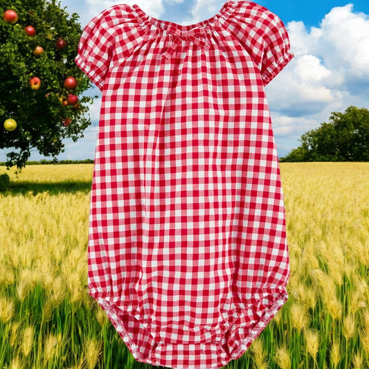 OshKosh Girls Plaid One Piece Romper