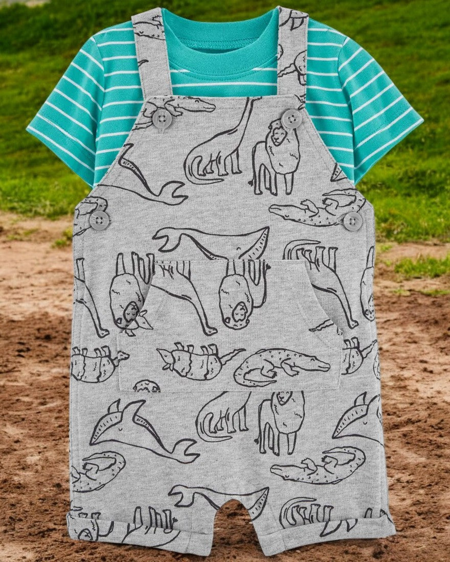 Carter's Boys Animals Two Piece Overall Set