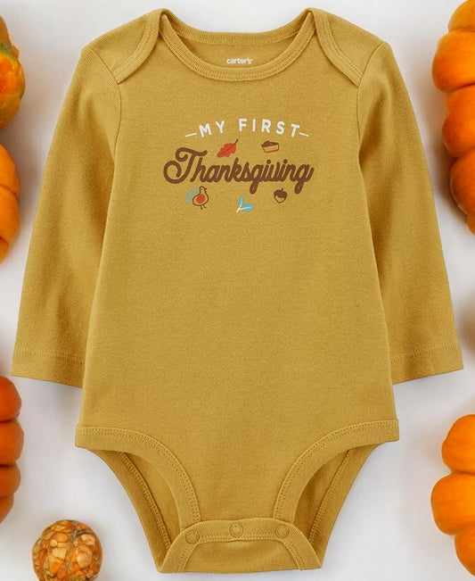Carter's My First Thanksgiving Long Sleeve Onesie