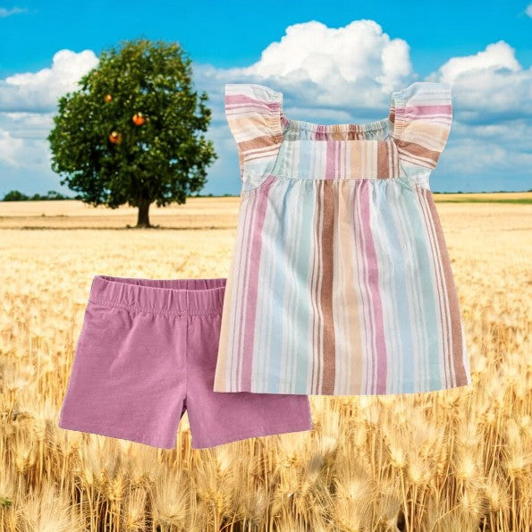 Carter's Girls Stripped Two Piece Short Set