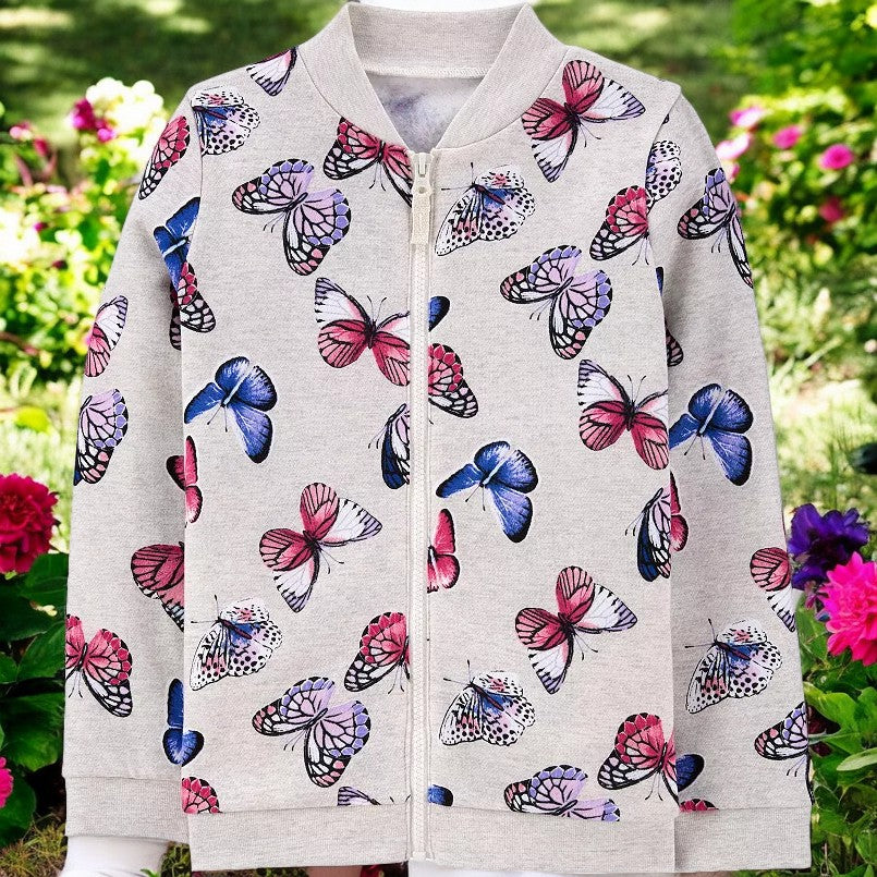 Carter's Girls Butterfly Zip Up Jacket