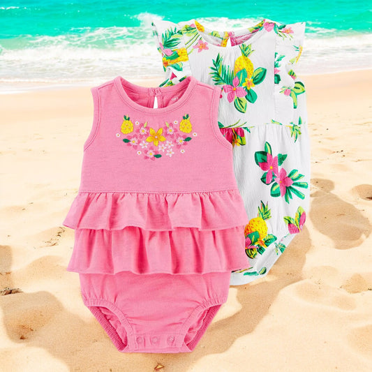 Carter's 2-Pack Floral Bubble Rompers