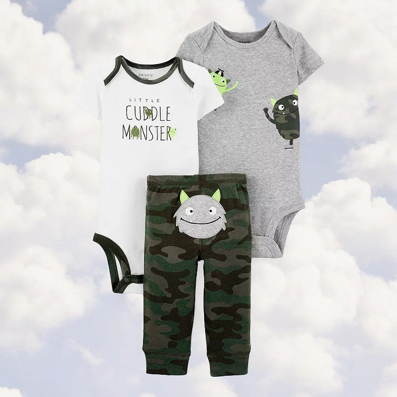 Carter's "Little Cuddle Monster" Three Piece Set