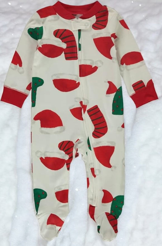 Carter's One Piece Santa Christmas Footed Pajama