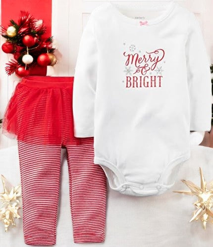 Carter's "Merry and Bright" Two Piece Set
