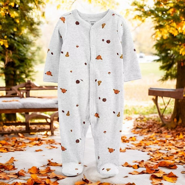 Carter's "Leaves and Pumpkins" One Piece Thermal Sleeper