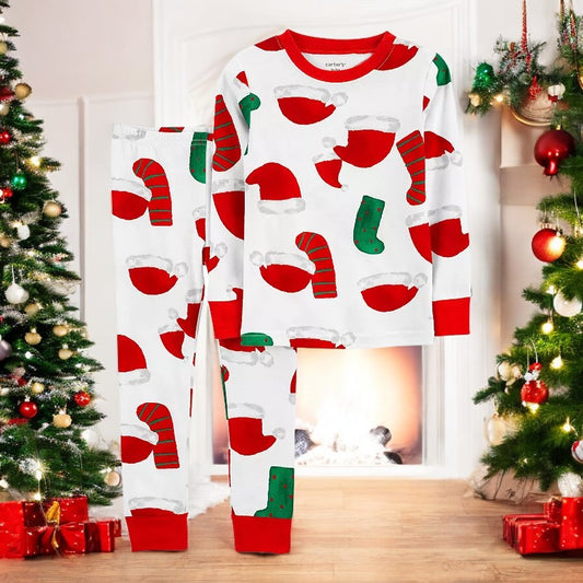 Carter's 2-Piece Santa Hats & Stocking Pajama Set