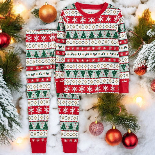 Carter's Boys "Fairisle" Christmas Two Piece Pajama Set