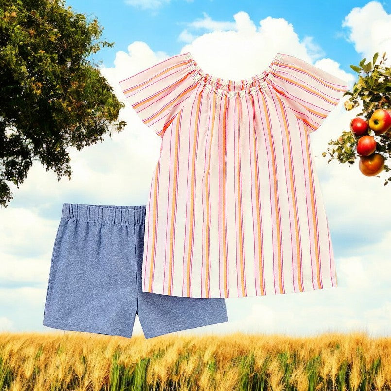 Carter's Girls Stripped Two Piece Short Set
