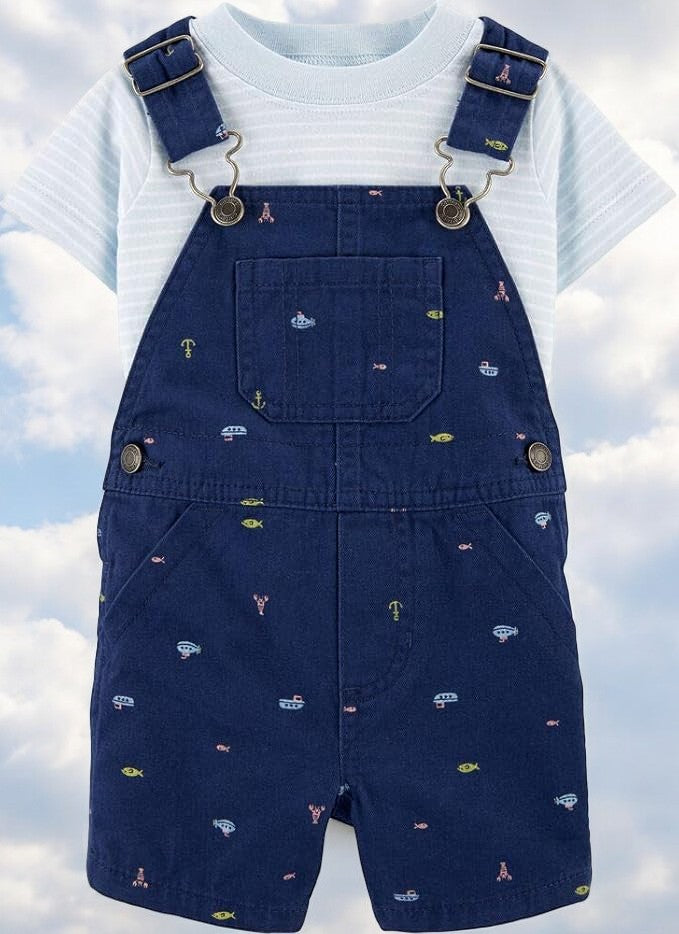 Carter's Two Piece Overall Short Set