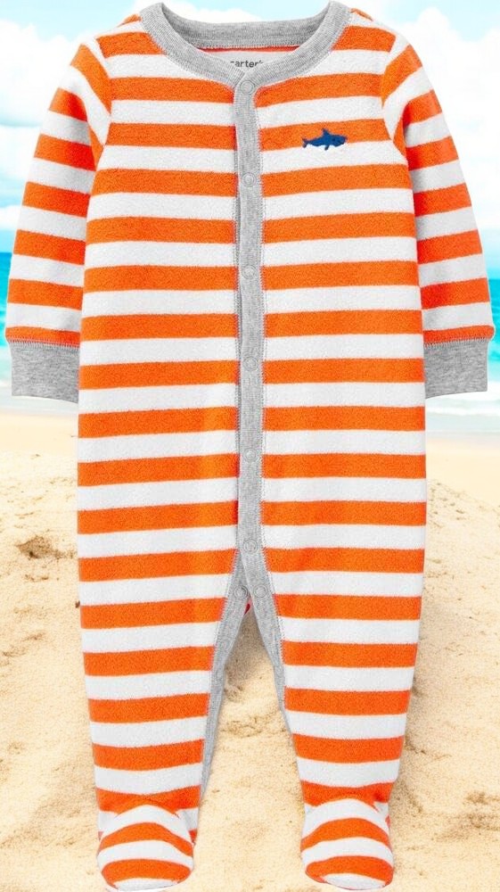 Carter's Shark Terry One Piece Pajama