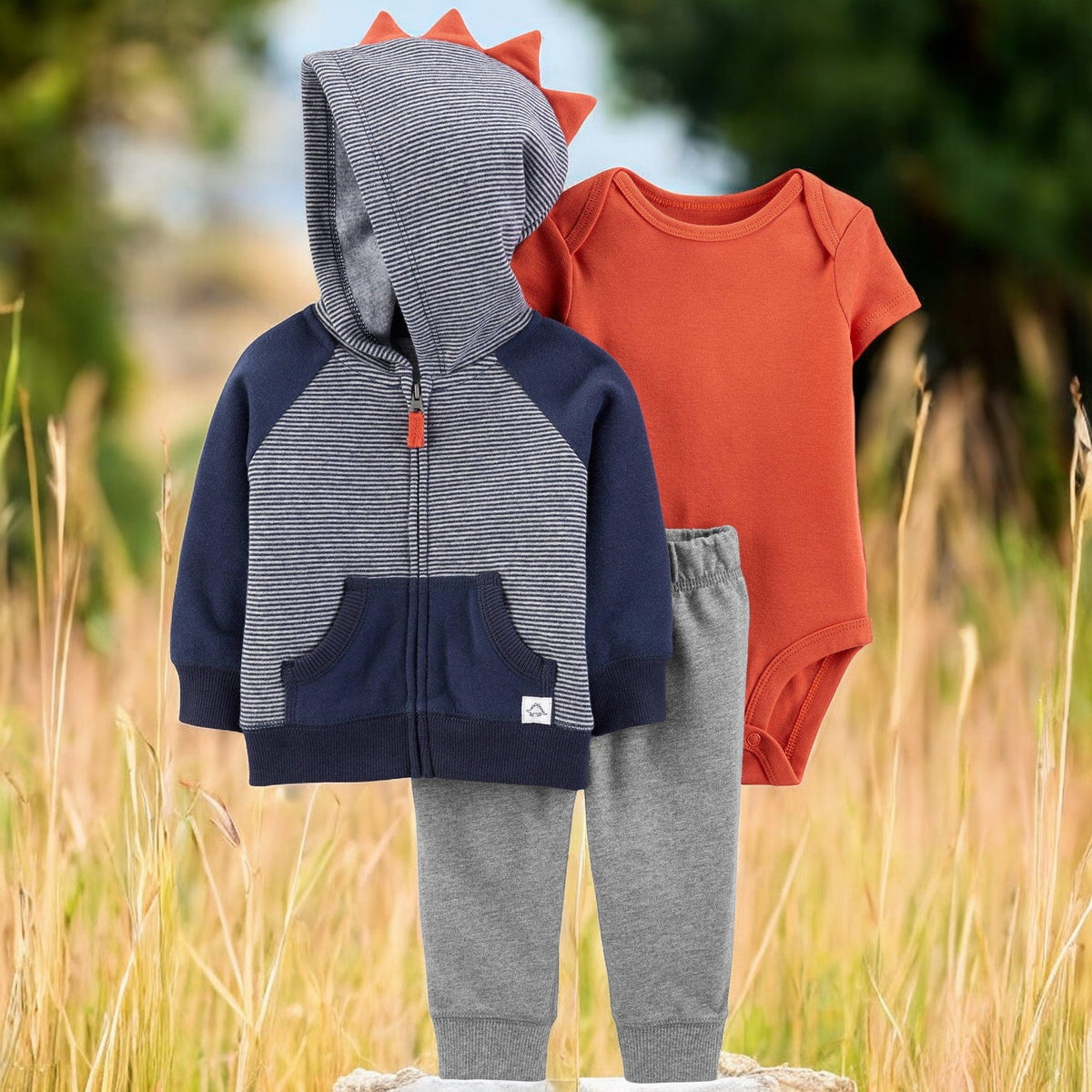 Carter's Stripped Dino Three Piece Set