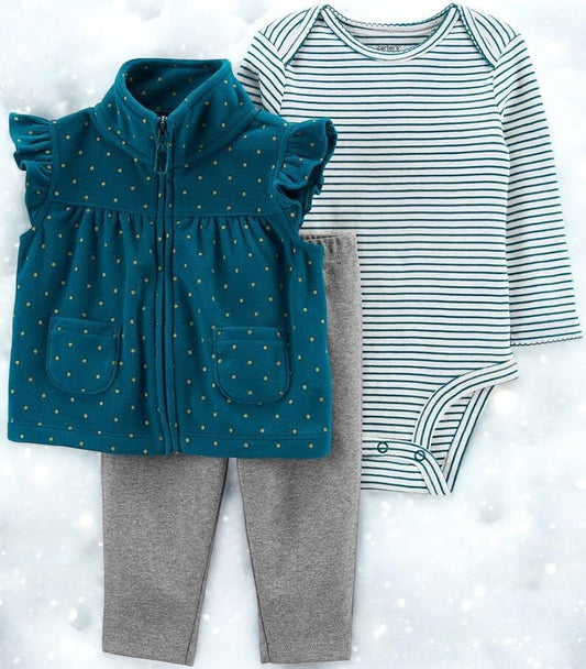 Carter's Stripped and Dots Three Piece Set