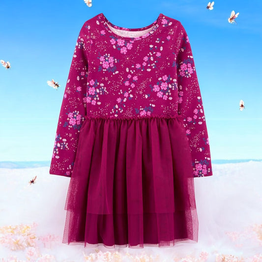 Carters Floral Tulle Dress