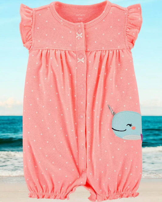 Carter's Girls Beach Whale Romper