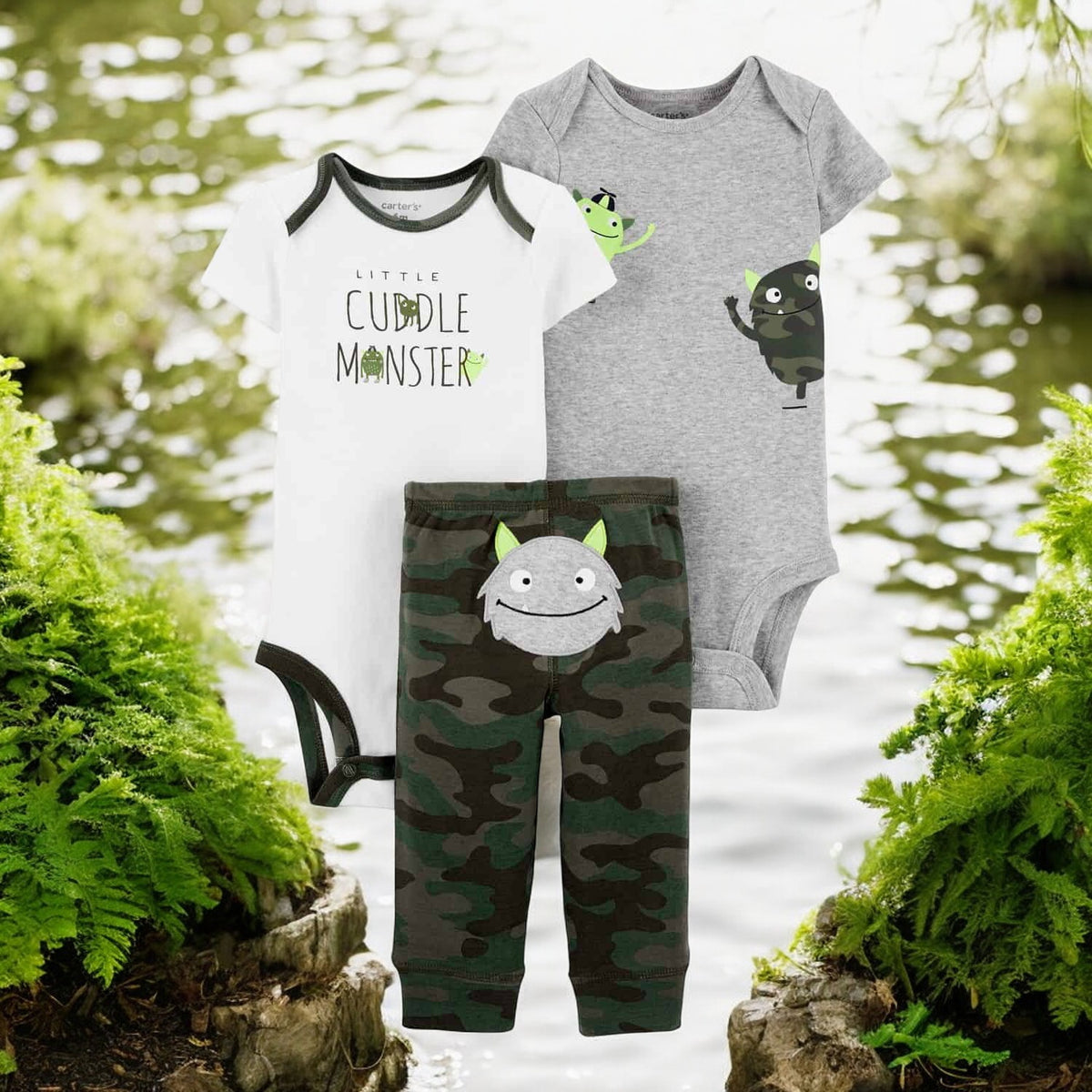 Carter's "Little Cuddle Monster" Three Piece Set