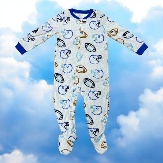 Carter's Boys Football One Piece Fleece Pajama
