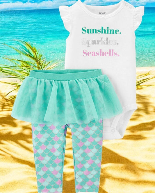 Carter's Girls "Sunshine, Sparkles and Seashells" Two Piece Set