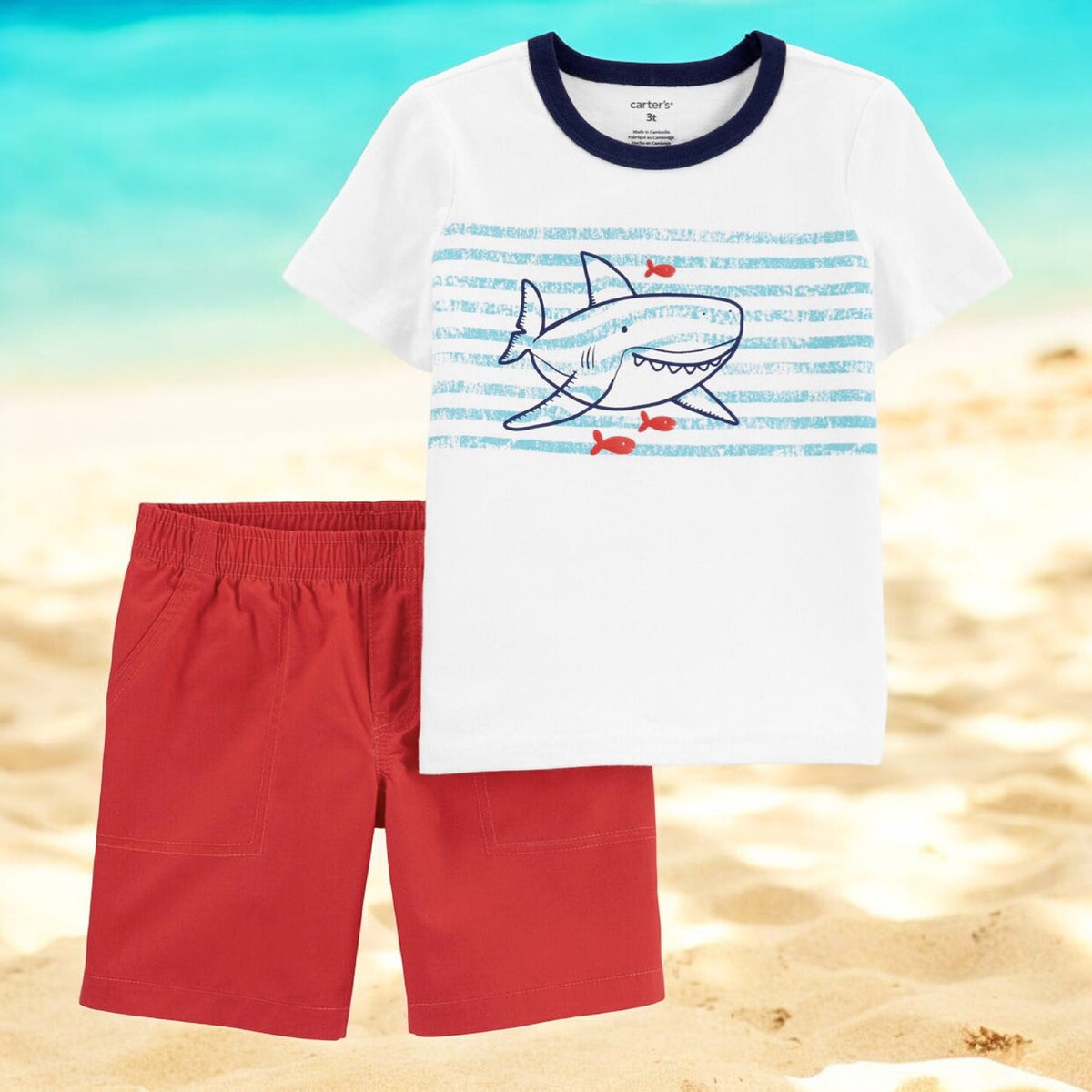 Carter's Shark Two Piece Short Set