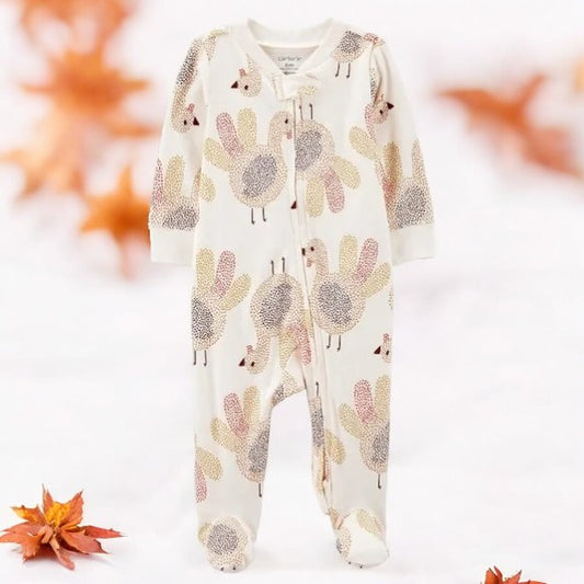 Carter's Fall Turkey One Piece Pajama