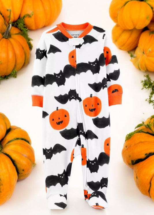 Carter's Bats and Pumpkins One Piece Pajama Set