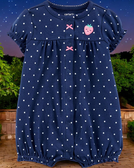Carter's Strawberry Polka Dot Romper