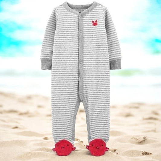 Carter's Boys Stripped Crabby One Piece Pajama