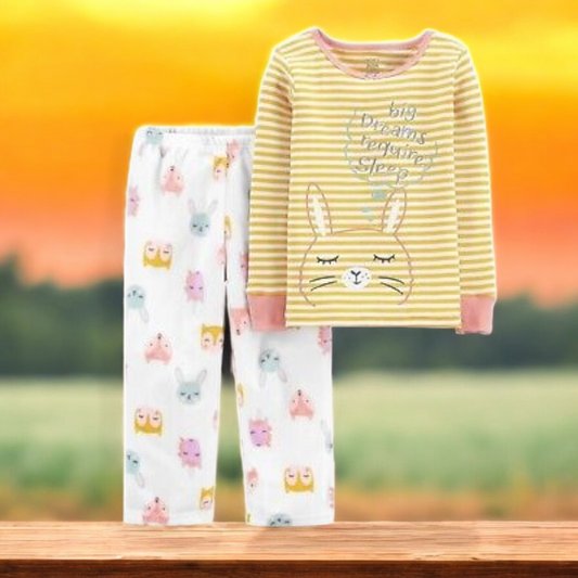 Carter's Girls "Big Dreams Require Sleep" Two Piece Pajama Set