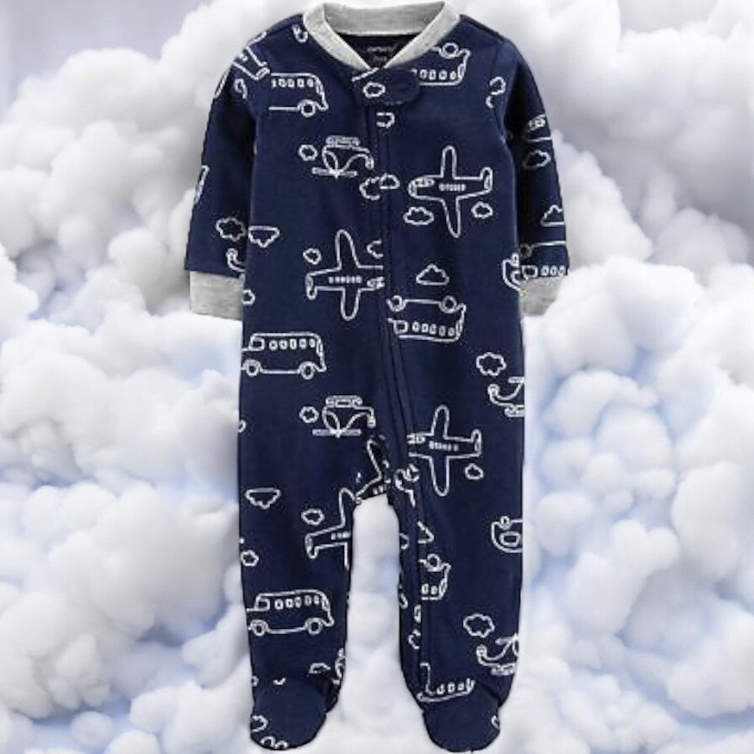 Carter's Airplanes One Piece Fleece Pajama