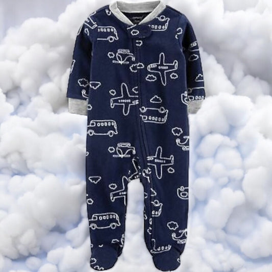 Carter's Airplanes One Piece Fleece Pajama