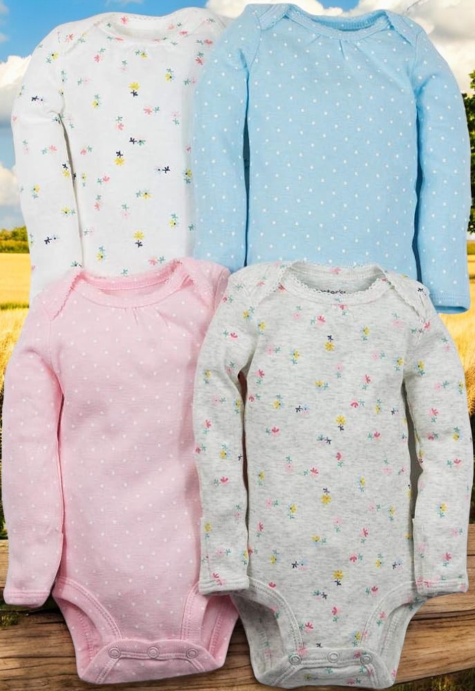 Carter's Spring Set Of Four Bodysuits