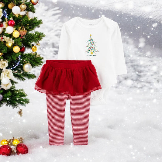 Carter's Christmas Tree Two Piece Tutu Set