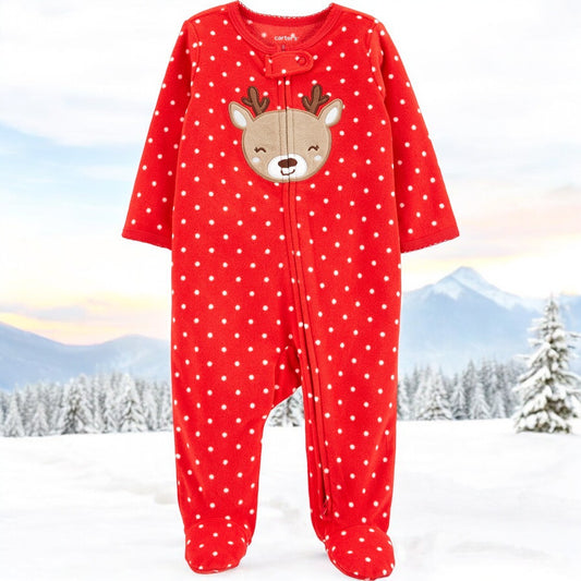 Carter's Christmas Reindeer Footed Pajama